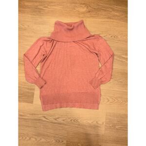 Ann Taylor Loft light pink sweater cowl neck size medium